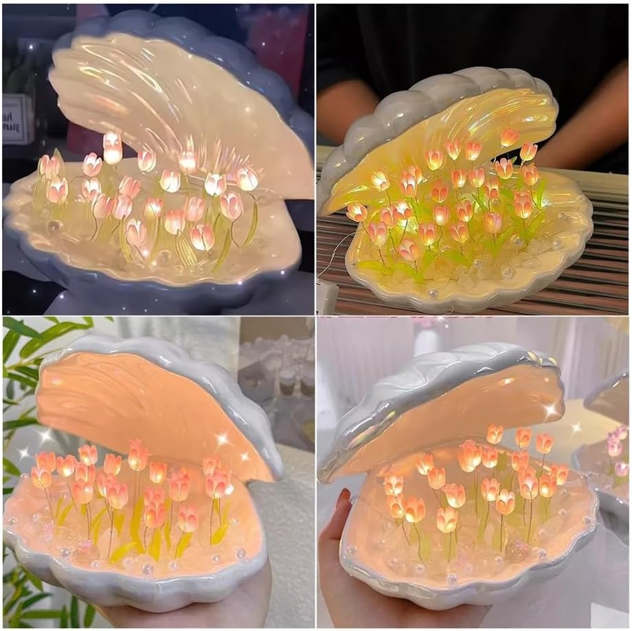 DIY Shell Tulip Night Light Lamp