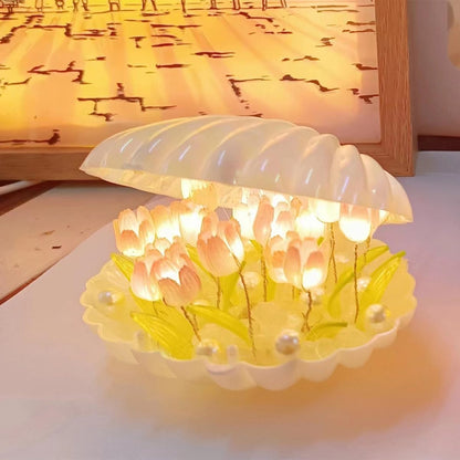 DIY Shell Tulip Night Light Lamp