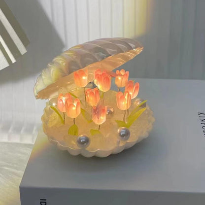 DIY Shell Tulip Night Light Lamp